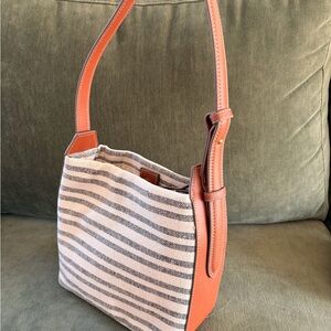 Mango Striped Shoulder Bag